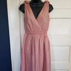 Banana Republic Pink Fit and Flare Dress.